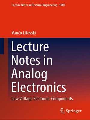 cover image of Lecture Notes in Analog Electronics